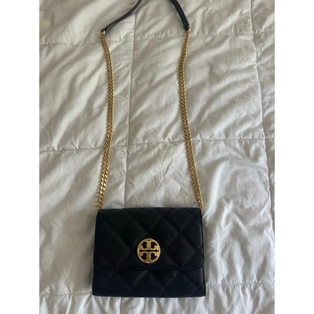 Women's Tory Burch Black Leather Crossbody Bag Small - Picture 2 of 3